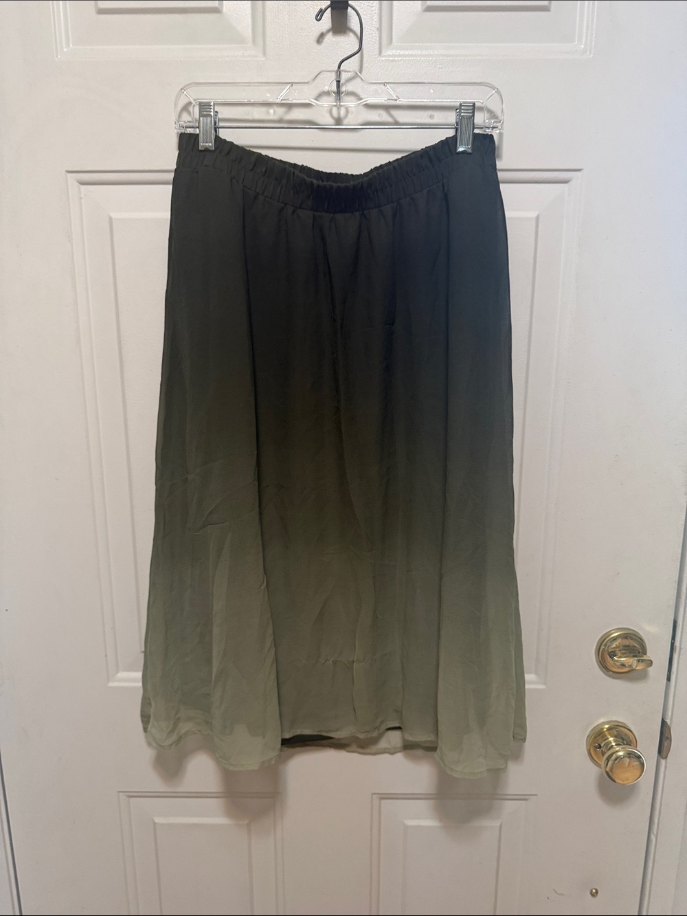 Old Navy Olive Ombre Midi Skirt